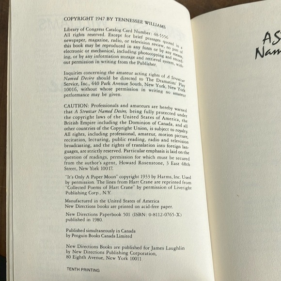 A Streetcar Named Desire Book by Tennessee Williams - Picture 5 of 15